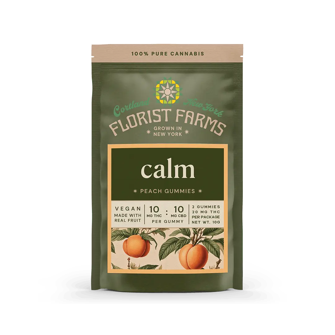 Peach Calm 1:1 THC/CBD • 2 pack Gummies • 20mg